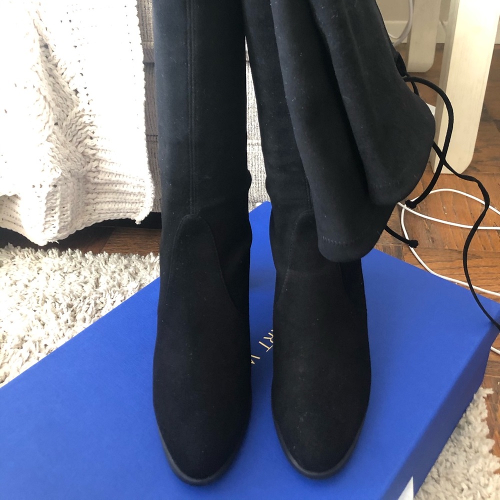 New Stuart weitzman Hiline black OTK boots size 9